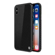 NILLKIN Tempered Plaid tok üveg hátlappal iPhone XS fekete