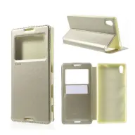 ROAR Sony Xperia Z5 ROAR NOBLE VIEW tok álló bőr hatású FLIP ablakos ARANY
