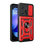 GIGAPACK tecno spark go 2023 4g defender szilikon telefonvédő ütésállóság kameravédő piros