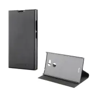 Sony Xperia L2 Made for XPERIA tok álló bőr hatású FLIP asztali tartó FEKETE