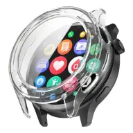Műanyag védőkeret kijelzővédő üveggel szíj nélkül Xiaomi Watch S4 átlátszó