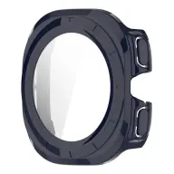 GIGAPACK samsung watch ultra esim 47mm műanyag keret bumper ütésállóság + kijelzővédő üveg sötétkék