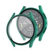 GIGAPACK samsung watch 7 esim 40mm műanyag keret bumper ütésállóság + kijelzővédő üveg sötétzöld