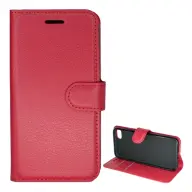 GIGAPACK iphone se 3 (2022) tok álló bőr hatású flip prémium piros