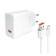 XIAOMI Hálózati töltő USB aljzat 67W + Type-C kábel fehér OEM