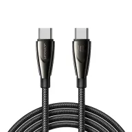 JOYROOM PIONEER adatkábel Type-C - Type-C cipőfüző FEKETE