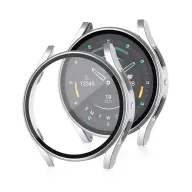 GIGAPACK samsung watch 7 esim 40mm műanyag keret bumper ütésállóság + kijelzővédő üveg ezüst