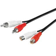 PREMIUMCORD RCA Produžni kabel Crno 5m kjackcmf2-5