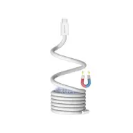 4SMARTS RollUp USB / USB-C mágnesesen feltekerhető töltő- és adatkábel. 1.5m. fehér