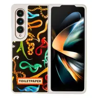 SAMSUNG Galaxy Z fold4 Toiletpaper kígyó mintás gyári tok. fekete (GP-FPF936AMEBY)