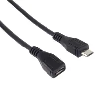 PREMIUMCORD Micro USB Extension Black 2m ku2me2f
