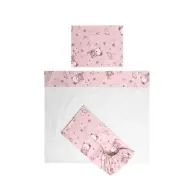 LORELLI Tiny Dream Trio ágynemű garnitúra - Pink Balerina Bear