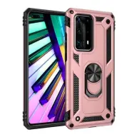 APPLE iPhone 12 Mini. Műanyag hátlap védőtok. közepesen ütésálló. szilikon belső. telefontartó gyűrű. Defender. vörösarany