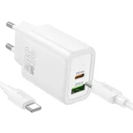 HOCO N63 Gentle Hálózati Gyorstöltő 30W fehér