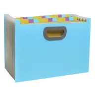 EXACOMPTA PopNCo Harmonika folder A4 PP 24 compartmental cyan