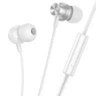 HOCO M110 fülhallgató SZTEREO 3.5mm jack felvevő gomb EZÜST