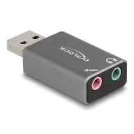 DELOCK 66633 Külső USB hangkártya 2 x 3.5 mm-es sztereo jack