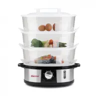 GIRMI VP26 Étel pároló 700-750W 3 szintes 12L Ezüst/Fekete