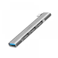LOGILINK Ultraslim 4-port USB-C hub 1x USB-C/M 3x USB-A/F aluminum