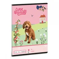 ARS UNA Cute Animals A5 16-32 2. osztályos vonalas füzet Doggie
