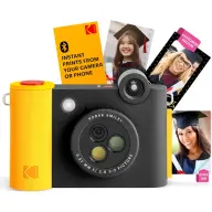 KODAK Smile+ instant fényképezőgép mobilnyomtató (Android/IOS) Zink 2x3" papírméret fekete-sárga