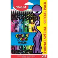 MAPED ColorPeps Monster Színes ceruza készlet háromszögletű 18 szín