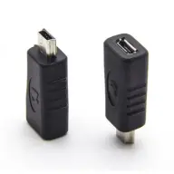 PREMIUMCORD Micro USB Mini USB Adapter Black 3cm kur-26