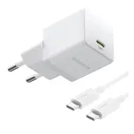 BASEUS PALM 1C de reţea încărcător Type-C priză 20W PD încărcător rapid 3.0 + Type-C cablu ALB