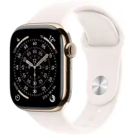 APPLE Watch Series 11 GPS + Cellular 42mm gold titan case soft pink sport strap S/M