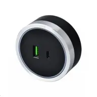 VIKING TECHNOLOGY A60 aljzatmodul 1 x USB A + 1 x USB C fekete