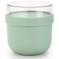 BRABANTIA Make & Take Breakfast Bowl reggeliző pohár. 500 ml. hő- és fagyálló. felső tárolórekesz (180ml). szivárgás- és légmentes záródás. BPA mentes műanyag. jáde zöld - 204265
