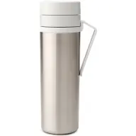 BRABANTIA Make & Take Insulated Flask duplafalú termosz 500 ml. hideg és meleg italok számára. szivárgásmentes. fogantyúval. r.m. acél. világosszürke - 228667