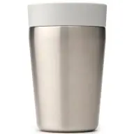 BRABANTIA Make & Take Insulated Flask duplafalú termoszbögre 200 ml. hideg és meleg italok számára. szivárgásmentes. snap lid fedél. r.m. acél. világosszürke - 228742