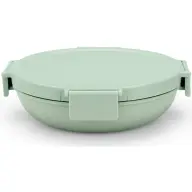 BRABANTIA Make & Take Lunch Bowl ételhordozó tál. 1000 ml. szivárgás- és légmentes záródás. bepattintós (clip-on) zárómechanizmus. lapos - kerek forma. BPA mentes műanyag. jáde zöld - 206320