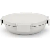 BRABANTIA Make & Take Lunch Bowl ételhordozó tál. 1000 ml. szivárgás- és légmentes záródás. bepattintós (clip-on) zárómechanizmus. lapos - kerek forma. BPA mentes műanyag. világosszürke - 206184