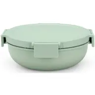 BRABANTIA Make & Take Salad Bowl salátástál. 1300 ml. szivárgás- és légmentes záródás. bepattintós (clip-on) zárómechanizmus. kerek forma. műanyag. jáde zöld - 206382