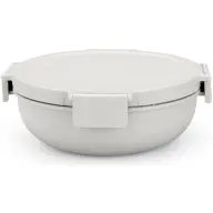 BRABANTIA Make & Take Salad Bowl salátástál. 1300 ml. szivárgás- és légmentes záródás. bepattintós (clip-on) zárómechanizmus. kerek forma. műanyag. világosszürke - 206368