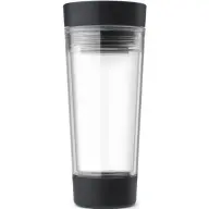 BRABANTIA Make & Take Travel Tea Cup duplafalú termoszbögre 360ml. szivárgásmentes. snap lid fedél. beépített teafilter tartó. sötétszürke - 228766