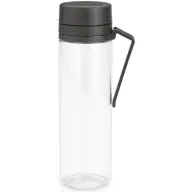 BRABANTIA Make & Take Water Bottle with Strainer vizespalack 500 ml. szűrőbetéttel gyümölcsök számára. fogantyúval. szivárgásmentes. műanyag. átlátszó/sötétszürke - 148842