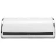 BRABANTIA Roll Top kenyértartó halkan záródó. befelé gördülő fedéllel. 445mm széles. 2 kenyérhez. ívelt forma. acél. fehér - 236747