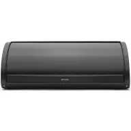 BRABANTIA Roll Top kenyértartó halkan záródó. befelé gördülő fedéllel. 445mm széles. 2 kenyérhez. ívelt forma. acél. matt fekete - 236761