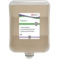 SCJP Solopol Heavy Duty ipari kézmosó szappan makacs szennyeződésekre. dióhéj őrleménnyel. erős tisztítóhatás: 4/5. Heavy Duty adagolóhoz. 4L patron