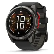 GARMIN Fenix 8 Pro Amoled Sapphire 51mm MicroLED karbonszürke DLC Titanium fekete/szürke szilikon szíjjal (ED XD)