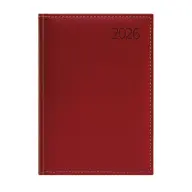 TOPTIMER Business Calendar Planner A5 Daily Faux Leather 2026 burgundy