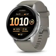 GARMIN Venu 4 45mm ezüst szürke szilikon szíjjal (ED)