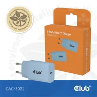 CLUB3D 2-Pack USB C Charger 30 Watt kék