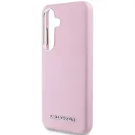 KARL LAGERFELD Samsung S25 KARL LAGERFELD SAFFIANO FULL WRAPPED ELONGATED METAL LOGO szilikon telefonvédő ütésállóság RÓZSASZÍN