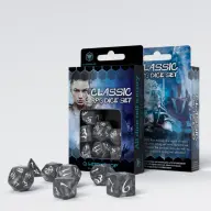 Q WORKSHOP Classic RPG dobókocka készlet szürke fehér
