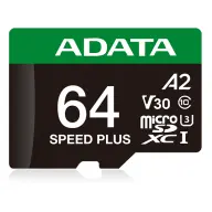ADATA SPEED PLUS 64GB MicroSDXC 140 MB/s UD64GUI3V30A2SP-RA1