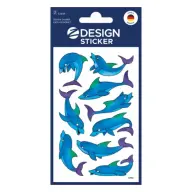 AVERY Matrica papír 2 ív 76x120 mm - csillogó delfinek